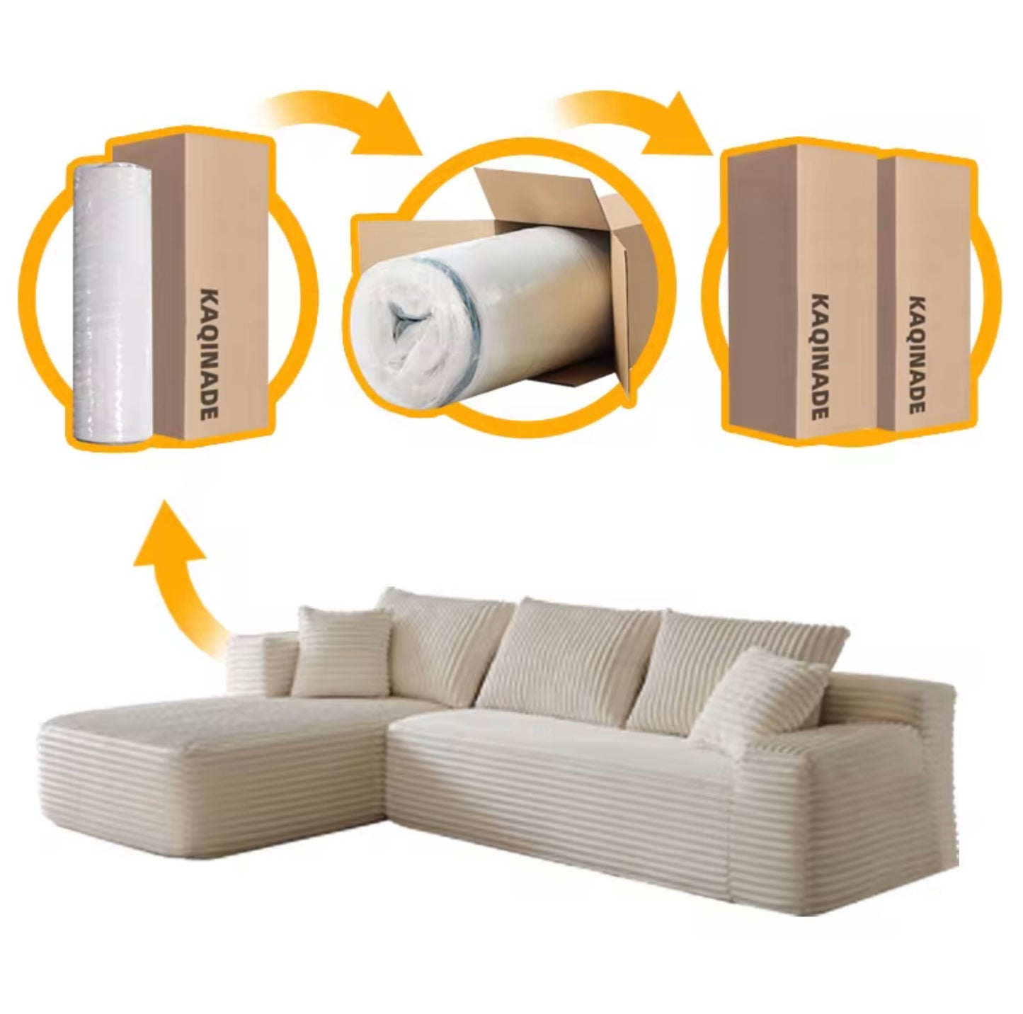 L Shape Sectional Couch Compressed Sofas
