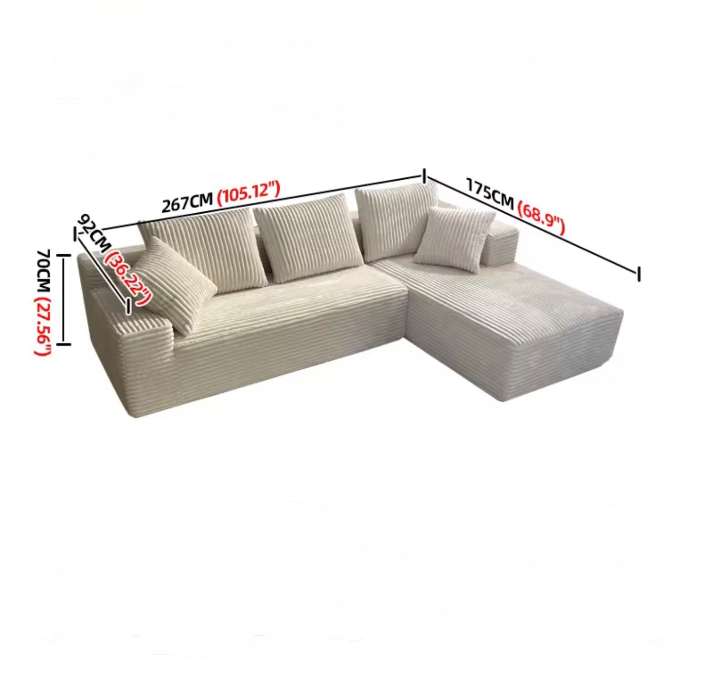 L Shape Sectional Couch Compressed Sofas